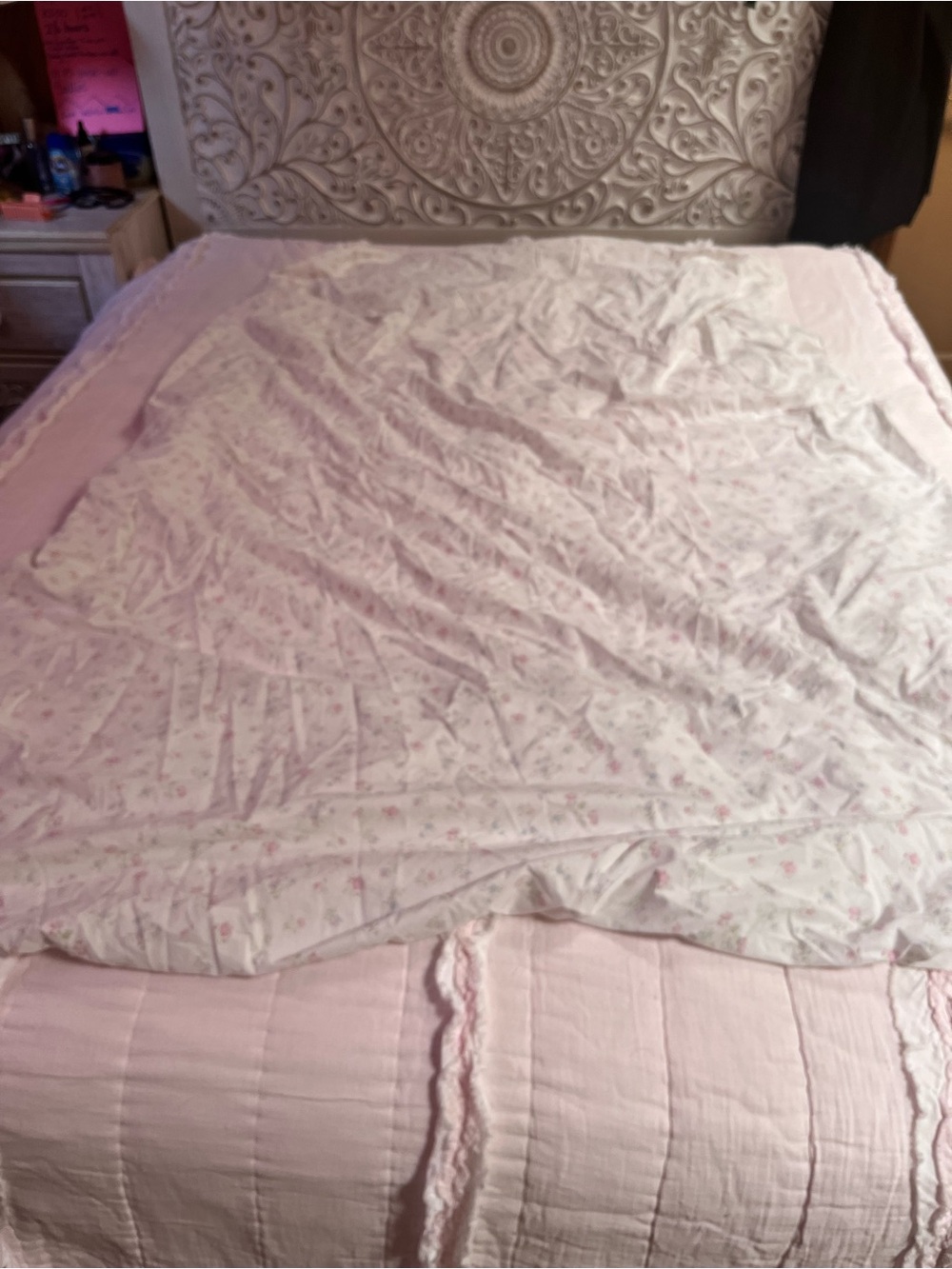 Shabby Chic “Candy” Floral twin fitted sheet